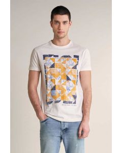  Camiseta gráfica delantera Beige