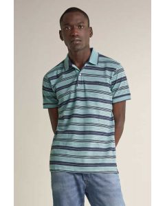 Polo Fit Regular Allover Azul